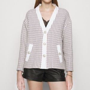 Brand new Maje purple tweed cardigan